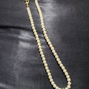 Classic Cream Pearl Necklace - Elegant Women's Jewelry